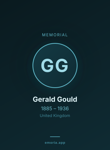Memorial portrait of Gerald Gould