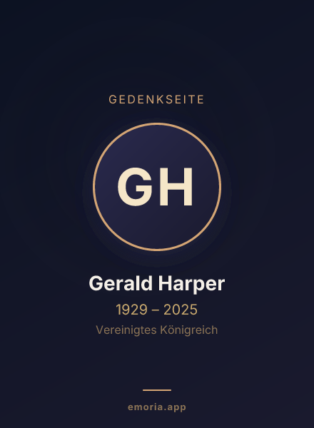 Gedenkportrait von Gerald Harper