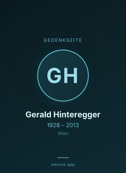 Gedenkportrait von Gerald Hinteregger