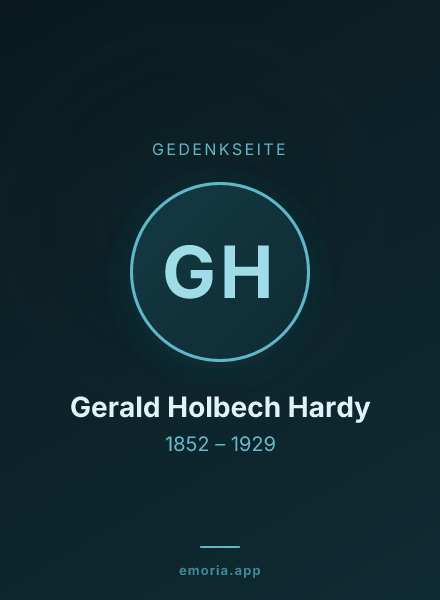 Gedenkportrait von Gerald Holbech Hardy