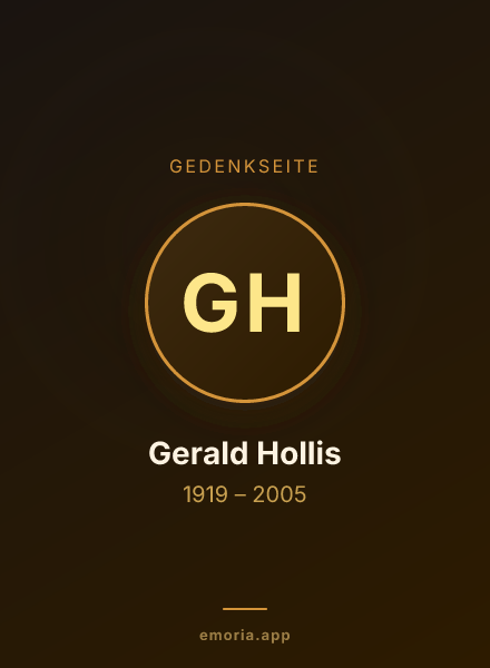 Gedenkportrait von Gerald Hollis