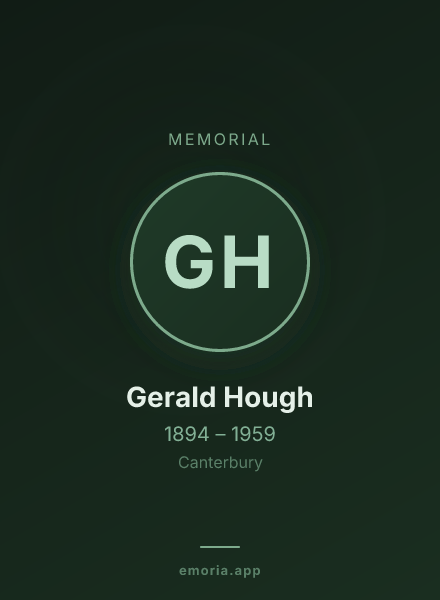 Memorial portrait of Gerald Hough