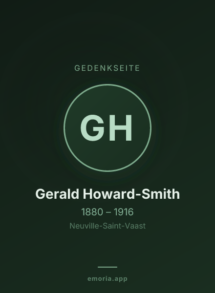 Gedenkportrait von Gerald Howard-Smith