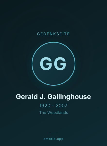 Gedenkportrait von Gerald J. Gallinghouse