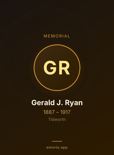 Memorial portrait of Gerald J. Ryan