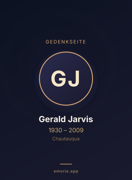 Gedenkportrait von Gerald Jarvis