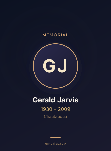 Memorial portrait of Gerald Jarvis