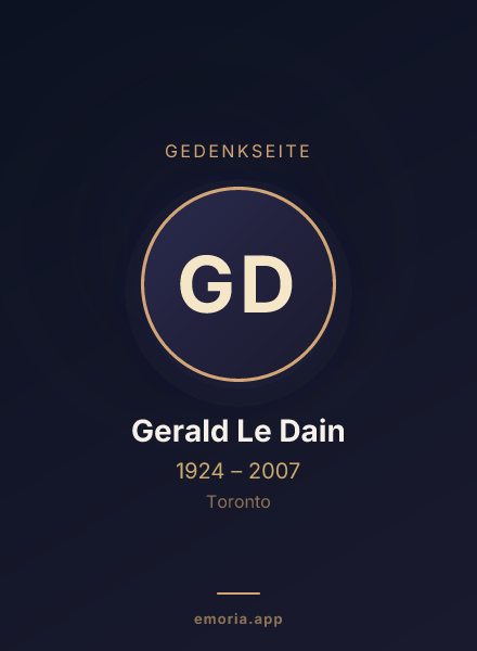 Gedenkportrait von Gerald Le Dain