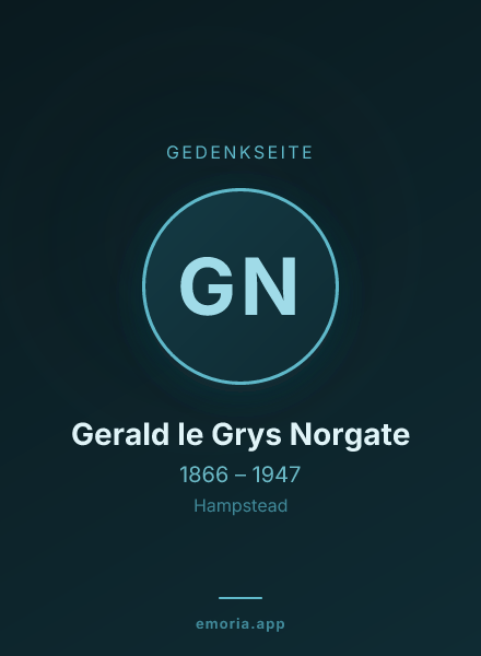 Gedenkportrait von Gerald le Grys Norgate