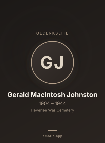 Gedenkportrait von Gerald MacIntosh Johnston