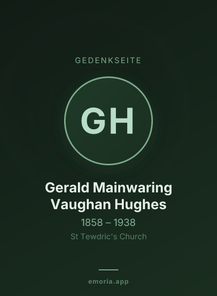 Gedenkportrait von Gerald Mainwaring Vaughan Hughes