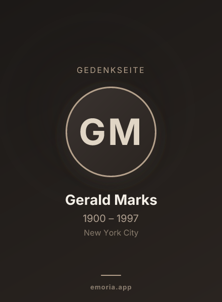 Gedenkportrait von Gerald Marks