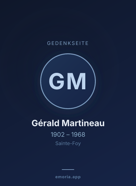 Gedenkportrait von Gérald Martineau