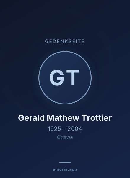 Gedenkportrait von Gerald Mathew Trottier