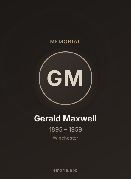 Memorial portrait of Gerald Maxwell