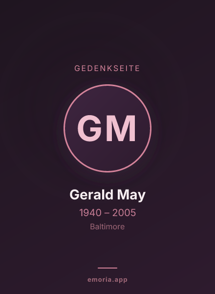Gedenkportrait von Gerald May
