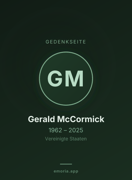 Gedenkportrait von Gerald McCormick