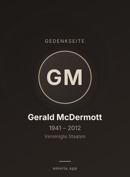 Gedenkportrait von Gerald McDermott