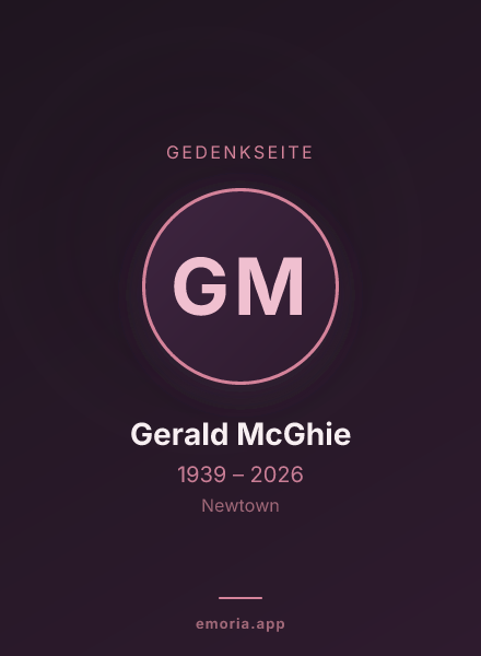 Gedenkportrait von Gerald McGhie