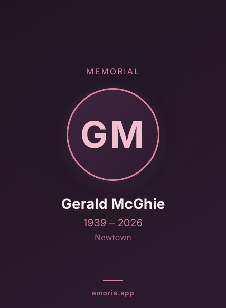 Memorial portrait of Gerald McGhie