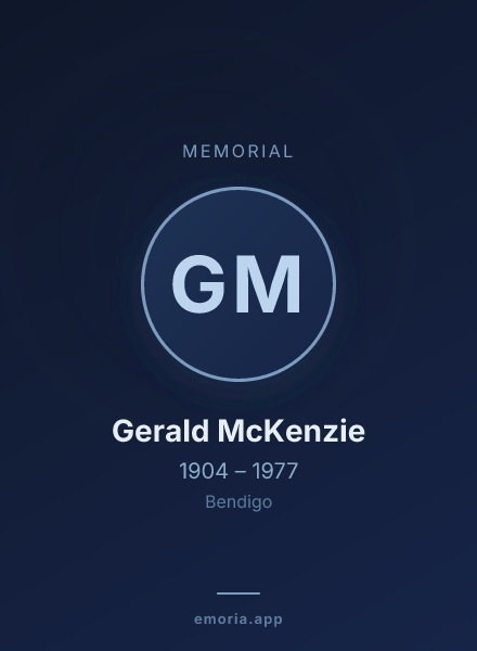 Memorial portrait of Gerald McKenzie