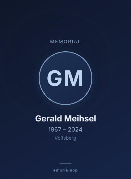 Memorial portrait of Gerald Meihsel