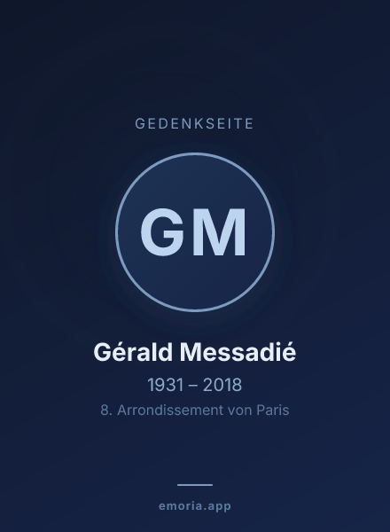 Gedenkportrait von Gérald Messadié
