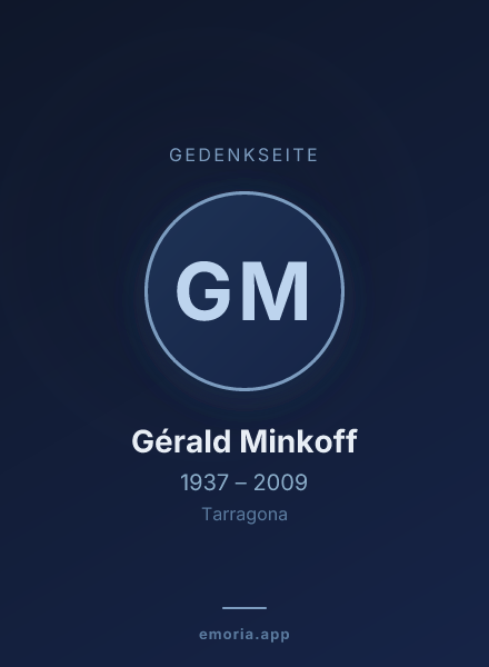 Gedenkportrait von Gérald Minkoff