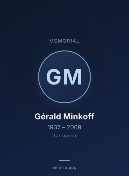 Memorial portrait of Gérald Minkoff
