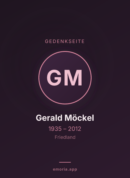 Gedenkportrait von Gerald Möckel