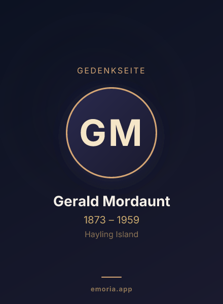 Gedenkportrait von Gerald Mordaunt