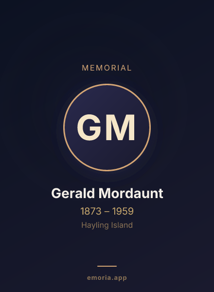 Memorial portrait of Gerald Mordaunt
