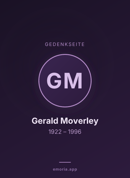 Gedenkportrait von Gerald Moverley