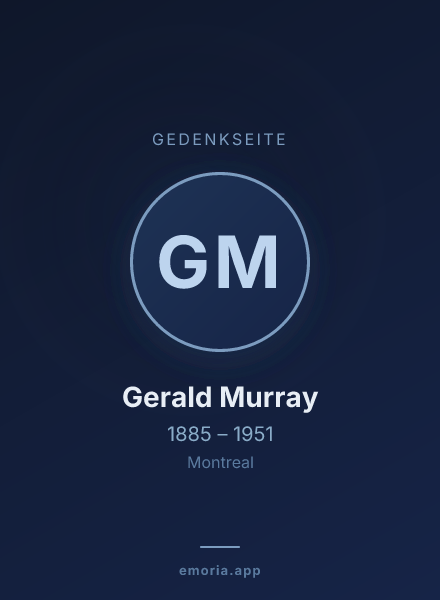 Gedenkportrait von Gerald Murray