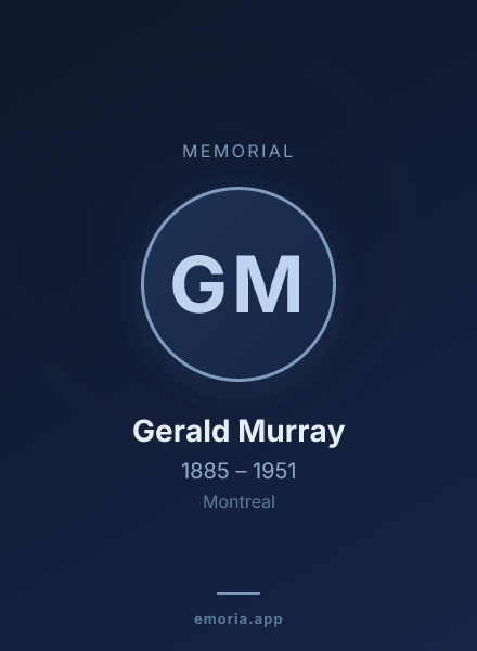 Memorial portrait of Gerald Murray