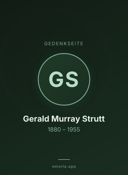 Gedenkportrait von Gerald Murray Strutt