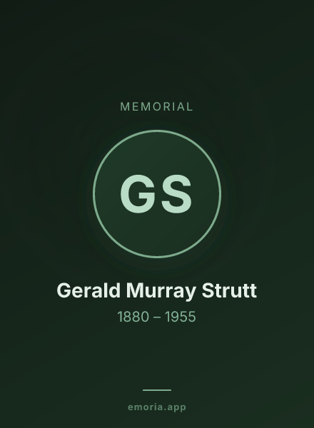 Memorial portrait of Gerald Murray Strutt