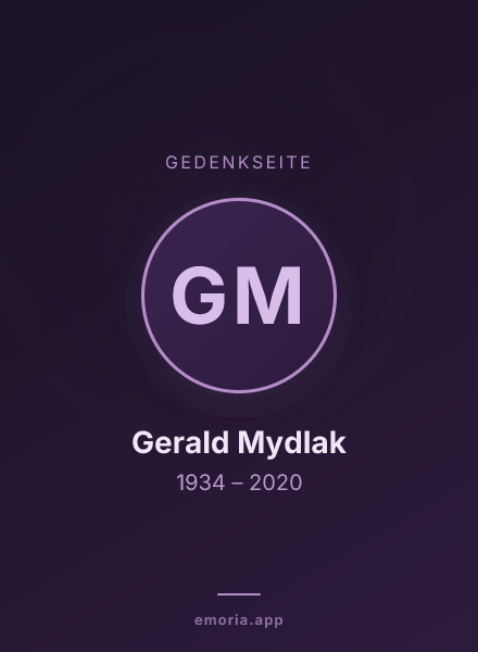 Gedenkportrait von Gerald Mydlak