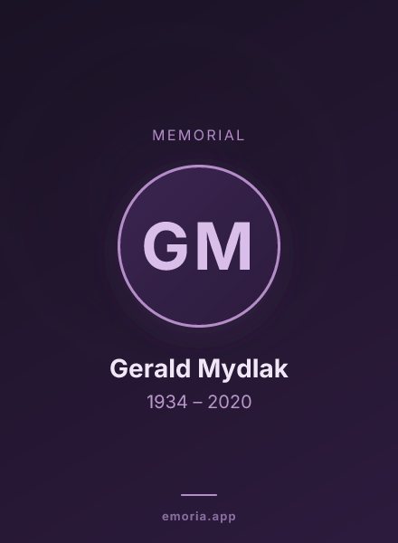 Memorial portrait of Gerald Mydlak