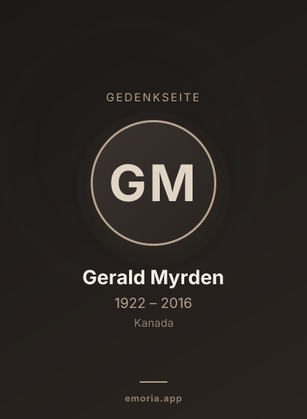 Gedenkportrait von Gerald Myrden