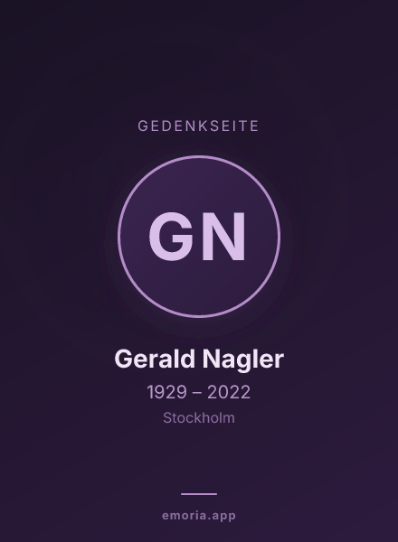 Gedenkportrait von Gerald Nagler