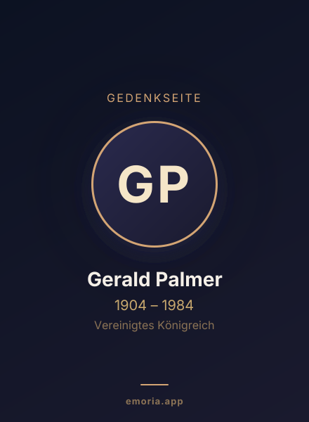 Gedenkportrait von Gerald Palmer