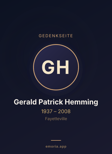 Gedenkportrait von Gerald Patrick Hemming