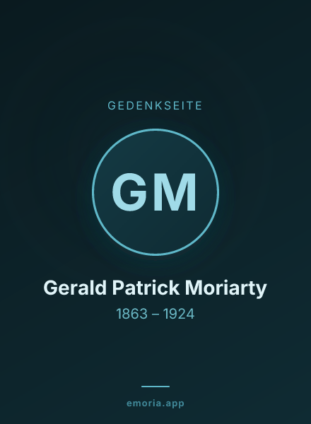 Gedenkportrait von Gerald Patrick Moriarty