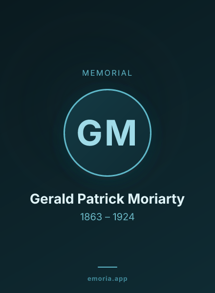 Memorial portrait of Gerald Patrick Moriarty