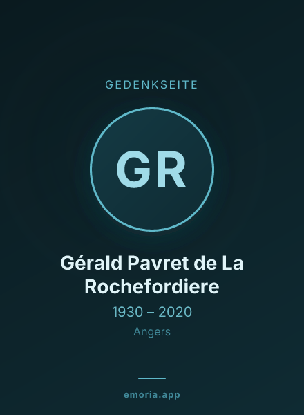 Gedenkportrait von Gérald Pavret de La Rochefordiere