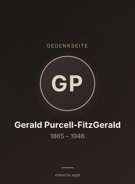 Gedenkportrait von Gerald Purcell-FitzGerald