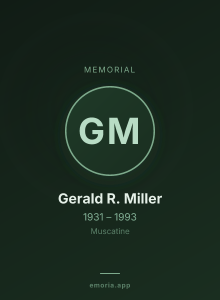 Memorial portrait of Gerald R. Miller