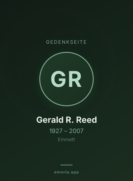 Gedenkportrait von Gerald R. Reed