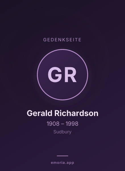 Gedenkportrait von Gerald Richardson